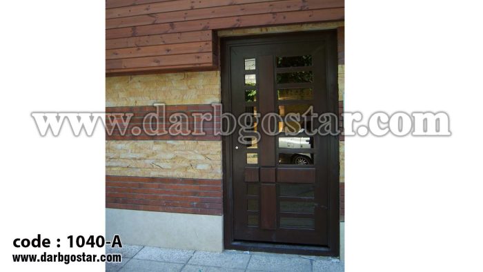 1040-A درب فلزی طرح چوب