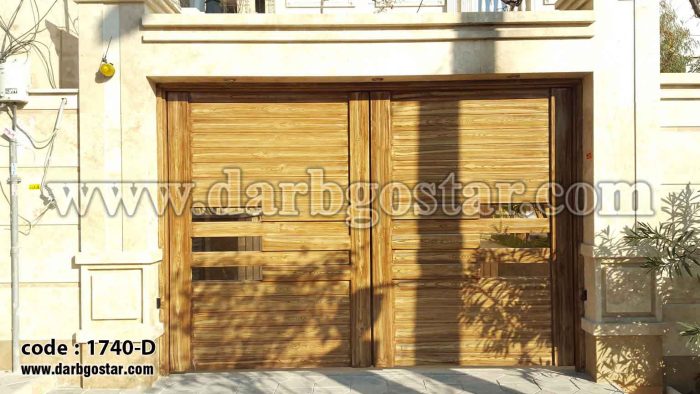 1740-D درب فلزی طرح چوب